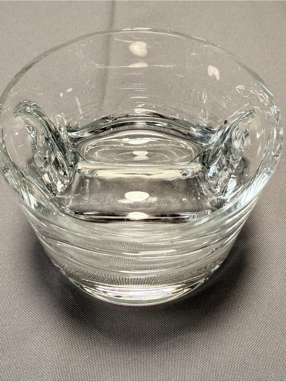Vintage Krosno crystal dish | 12 cm | Doe trinkets or candies